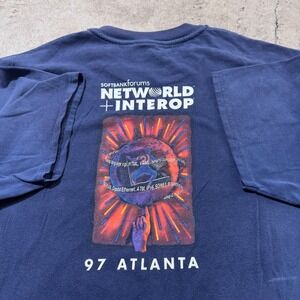 Vintage 90s‎ Networld + Interop 1997 Atlanta Technology Made In USA Mens Size L